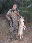 Matt Schroderus with a late October coyote taken in Northern Michigan