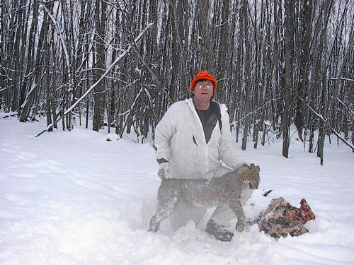 Kevin Dahn from Michigan with a 27 pound bobcat shot opening day