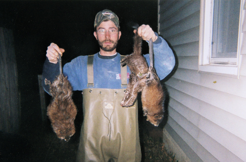 Keith Leaym with a nice Mink and a couple of Muskrats caught in Michigan