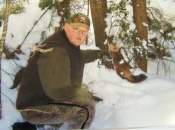 Howard Carpenter with a Marten he trapped in Michigan's Upper Penninsula