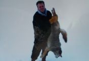 Kevin Pryzbala with a nice snared Michigan coyote