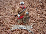 Will Maxwell with a fine Georgia bobcat caught with his dad, Brent
