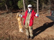 Will Maxwell holding a nice Red fox he and his dad caught in Georgia