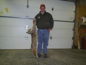 Trent Slagowski with his first Wyoming bobcat