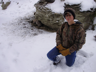 Dillon with a "hidden" Montana bobcat