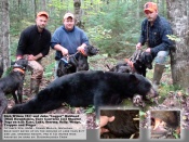 Cory Converse, John Hubbard and Rich Wilson with a great Michigan bear