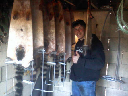 Pennsylvania's Ryan Aughenbaugh with some nice put-up coon.