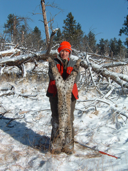 Blake with his first South Dakota bobcat of the season.