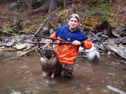 Mike Vinson in a great photo that just says "trapping"
