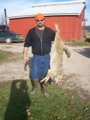 Eric Morehouse of of Vermontville, Michigan with a nice yote