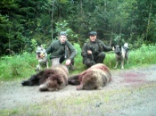 Sweden's Andreas Edin with a couple of nice brown bears.
