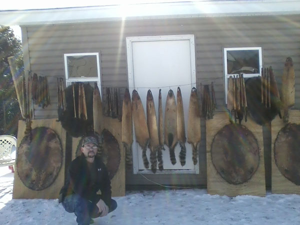 Here is a pic of Stephen  Ludwig from Pine Valley New York with his trap line  catches.