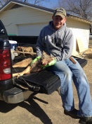 Landon Hetherington just started trapping and this is his first coyote