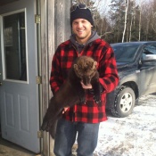Patrick Sikora from Vermont with his first fisher