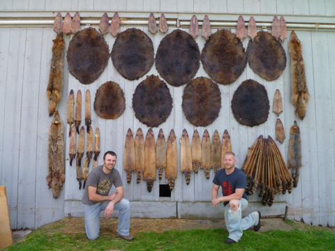 Brandon Woolley and Ryan Lejins from Michigan with their season of fur