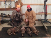 Samuel Cash and his dad from Western Kentucky with a good night's catch