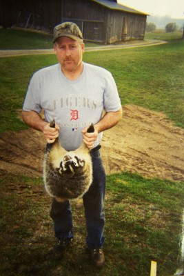 Rusty Hale holding a badger