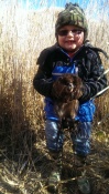 Hunter Shepherd of IL on the trap line with dad