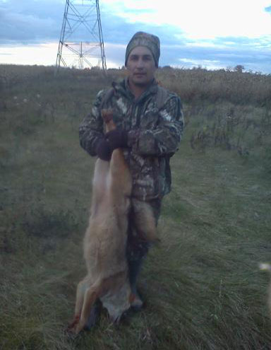Chris Corridore of Birch Run, MI with his first coyote of the season