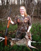 Skye Goode from Central Wisconsin with a nice coyote taken predator hunting