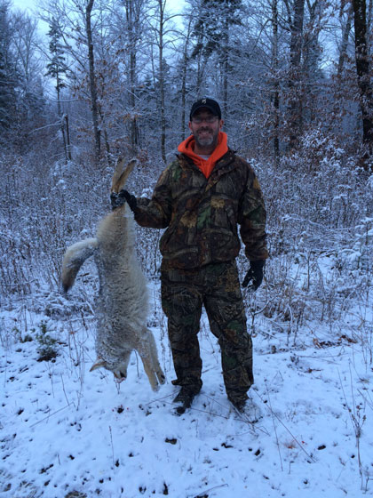 Michael Gerrin with one of the many Maine coyotes he has caught.