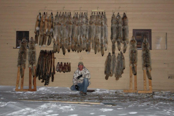 Brett Bates with part of his catch from Northeastern Montana.