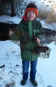 Wyatt Zepp with his last muskrat of the season