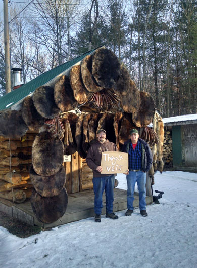 Doug Huismann, Jr. with a great catch of fur in Newaygo, Michigan