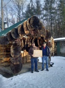 Doug Huismann, Jr. with a great catch of fur in Newaygo, Michigan