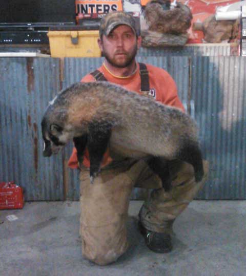 Brandan Edrington from Central Illinois with his first badger