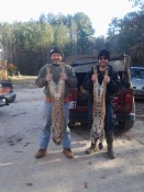 Dwyne Shores and Grayson Reid with a couple of nice Virginia bobcats