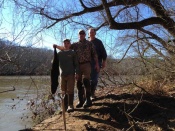 Steve, Mike and Garrett Hemric with a really nice otter