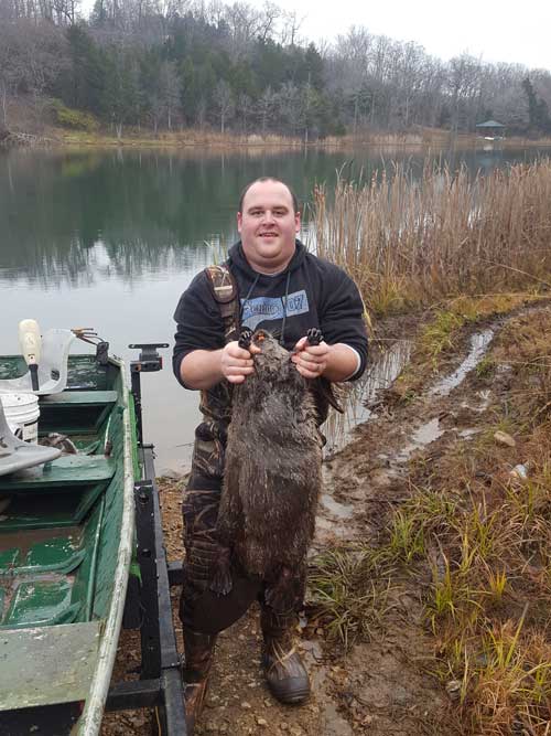 Nathan Glore out of Missouri with his first beaver