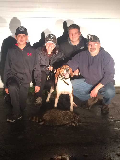 Brody, Jen, Colton and Shawn Inglis (Owner of F&T) along with Diesel