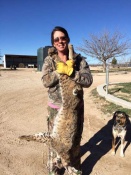 Amy Bryant from West Texas with her first bobcat