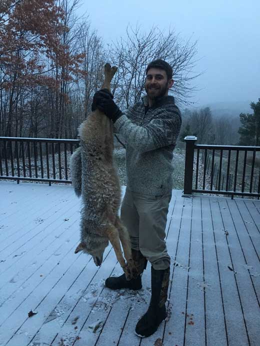 Jason Mantey with a nice Traverse City, MI coyote