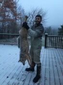 Jason Mantey with a nice Traverse City, MI coyote