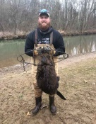 Tyler Mixer with a 42 pound beaver caught in West Virginia 