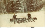 Charley Lane and Gary Dunlap with a fine catch of fur some time back