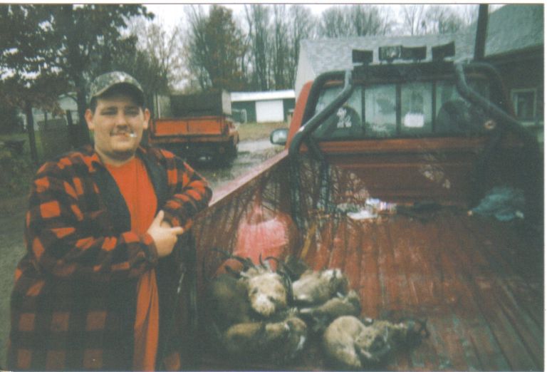 Roger Schweda with 19 Muskrats his first year trapping