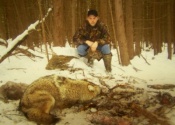 Chris Chabot with another coyote