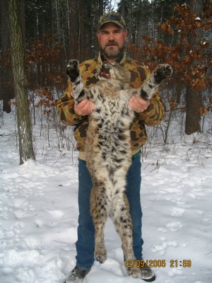 Roger Mead from Park Rapids Minnesota with a nice 41 pound bobcat