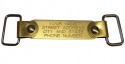 Dog Trader's Removable Brass Name Tag
