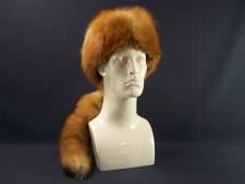 F&T Northern Classics Daniel Boone Style Red Fox Fur Hat