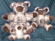 F&T Northern Classics Opossum Fur Teddy Bears