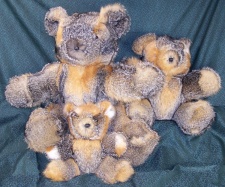 F&T Northern Classics Grey Fox Fur Teddy Bears