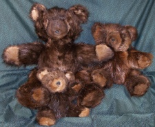 F&T Northern Classics Beaver Fur Teddy Bears