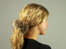 F&T Northern Classics Raccoon Fur Scrunchie