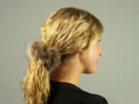 F&T Northern Classics Raccoon Fur Scrunchie