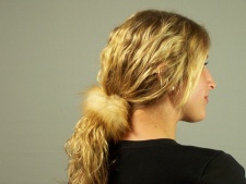 F&T Northern Classics Red Fox Fur Scrunchie